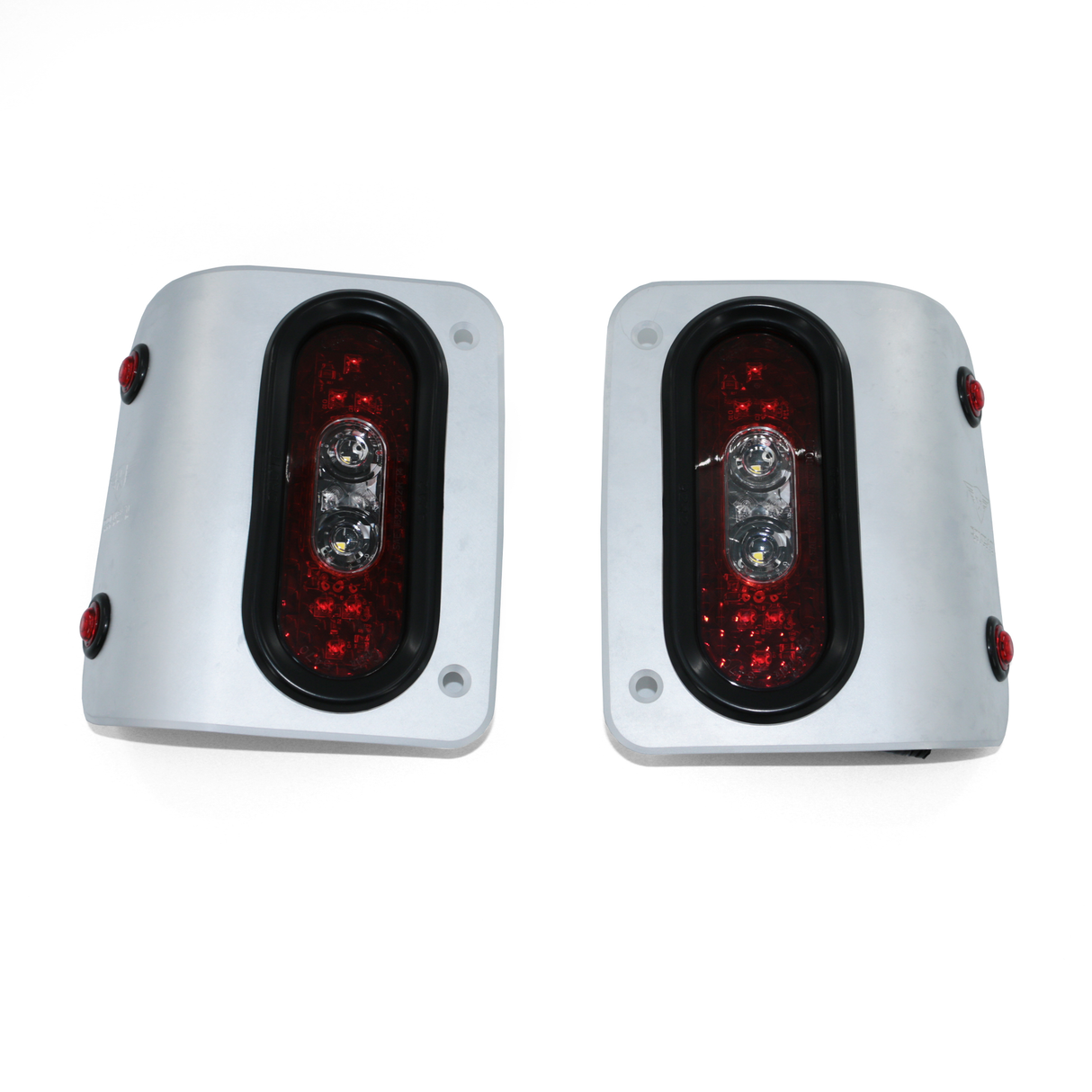 Jeep JL/JLU Wrangler Off Road LED Tail Light Kit - Raw Aluminum