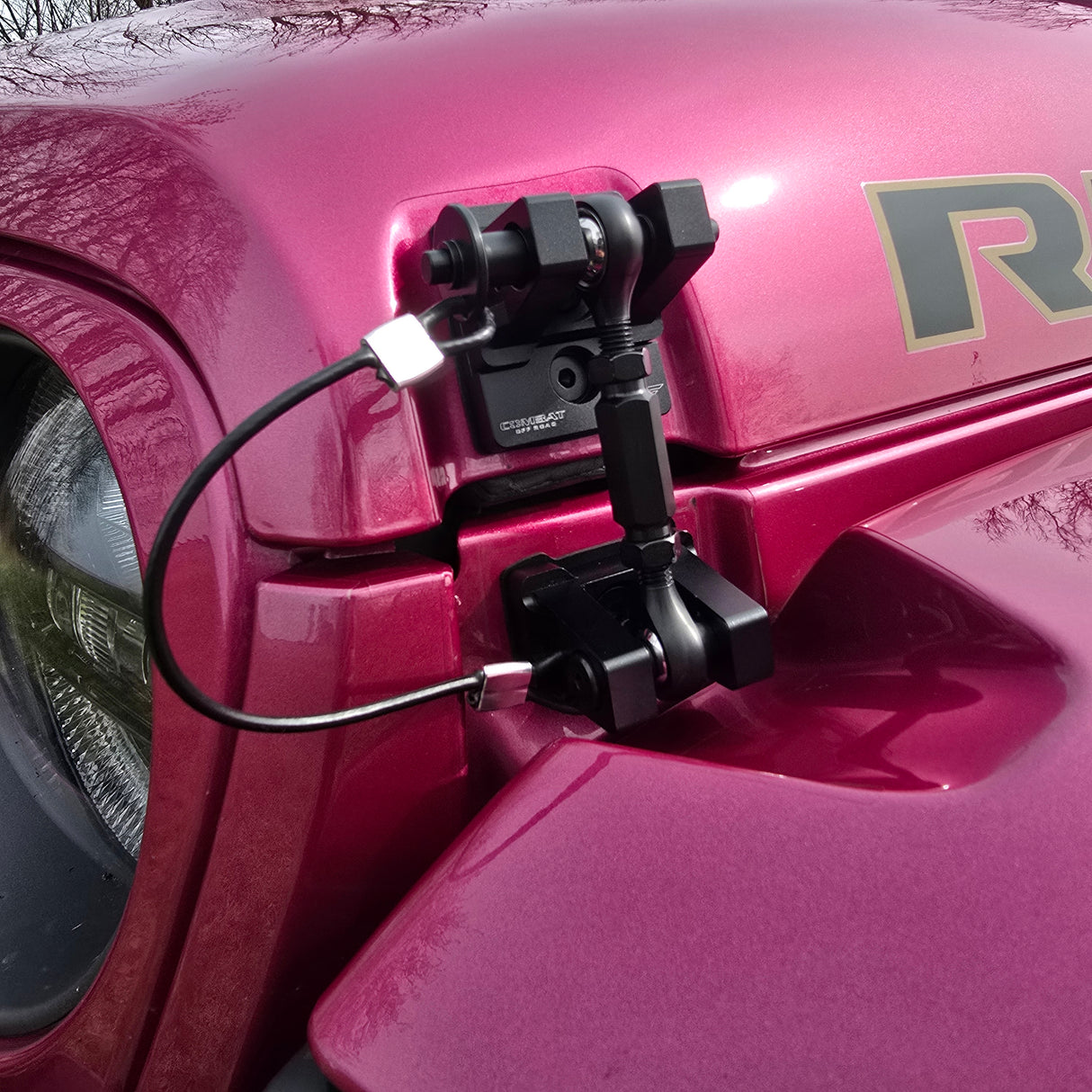 JK/JL/JT Billet Aluminum Hood Latch Set - Black Out Series