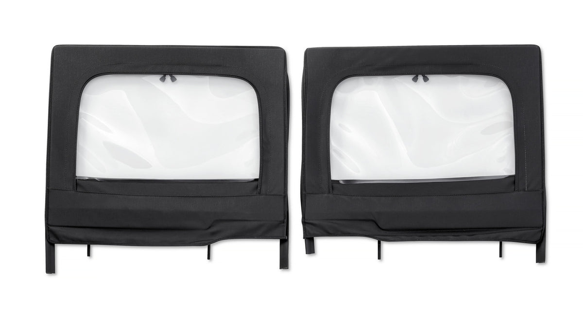 Bestop Element Upper Fabric Half Doors - JL-JT Rear - Black Diamond - Bestop product photo