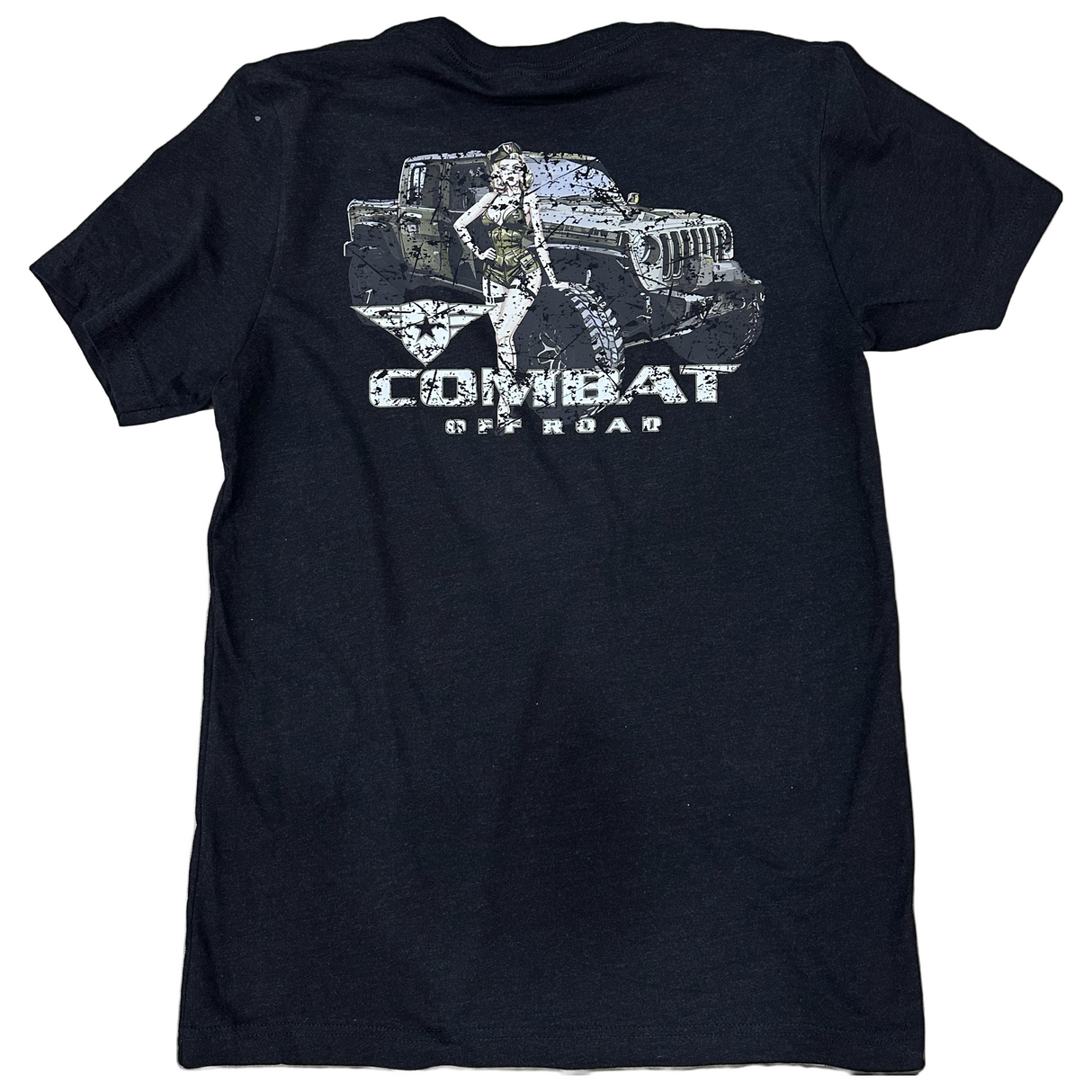 Combat Off Road T-Shirt - Pinup Model - Black