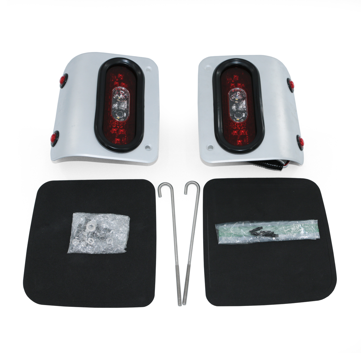 Jeep JL/JLU Wrangler Off Road LED Tail Light Kit - Raw Aluminum
