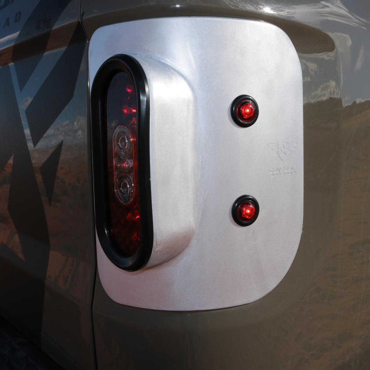 Jeep JT Gladiator Off Road LED Tail Light Kit - Raw Aluminum