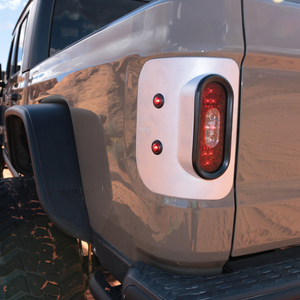 Jeep JT Gladiator Off Road LED Tail Light Kit - Raw Aluminum