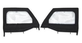 Bestop Element Upper Fabric Half Doors - JL-JT Front - Premium Black Twill - Bestop product photo