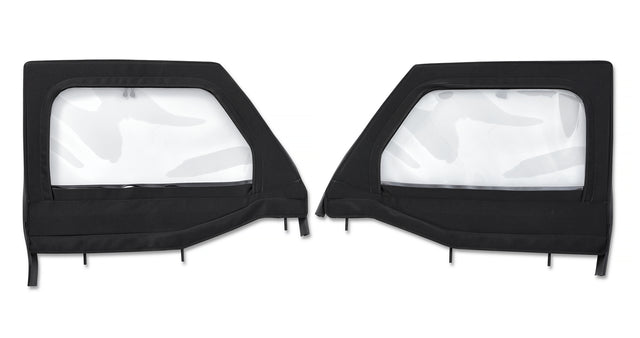 Bestop Element Upper Fabric Half Doors - JL-JT Front - Premium Black Twill - Bestop product photo