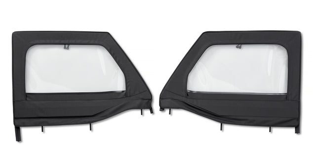 Bestop Element Upper Fabric Half Doors - JL-JT Front - Black Diamond - Bestop product photo