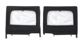 Bestop Element Upper Fabric Half Doors - JL-JT Rear - Premium Black Twill - Bestop product photo