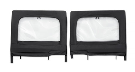 Bestop Element Upper Fabric Half Doors - JL-JT Rear - Black Diamond - Bestop product photo