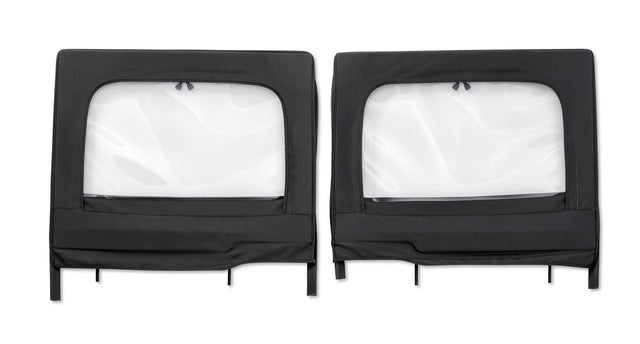 Bestop Element Upper Fabric Half Doors - JL-JT Rear - Black Diamond - Bestop product photo