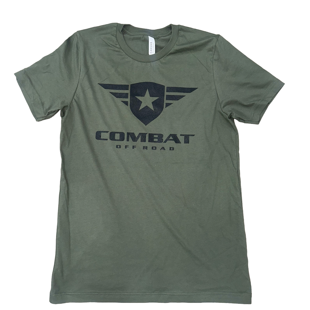 Combat Off Road T-Shirt - Hood Latch Blueprint - OD Green