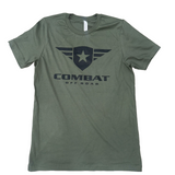 Combat Off Road T-Shirt - Hood Latch Blueprint - OD Green