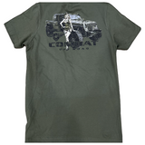 Combat Off Road T-Shirt - Pinup Model - OD Green
